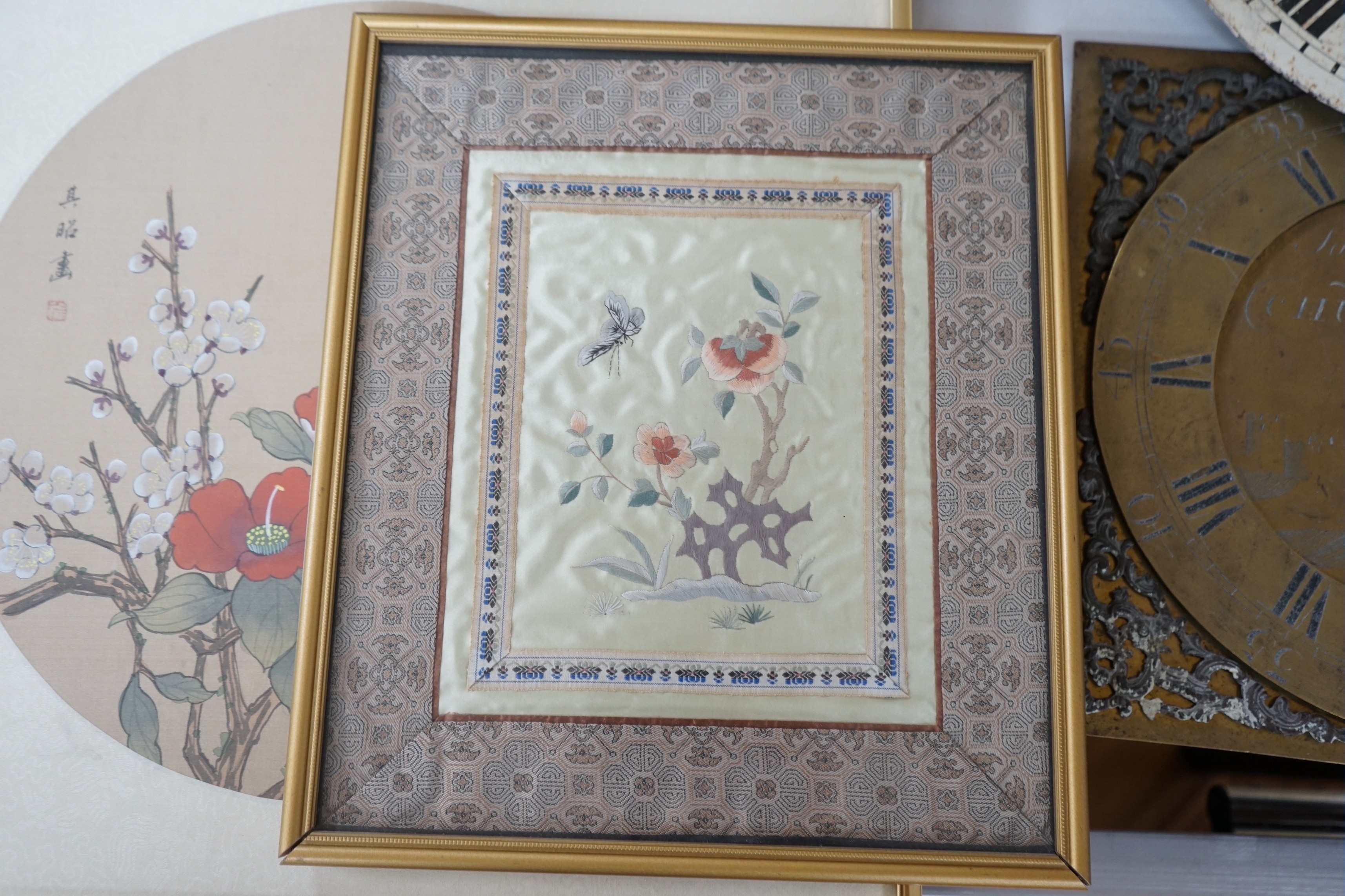 Three Japanese silkworks